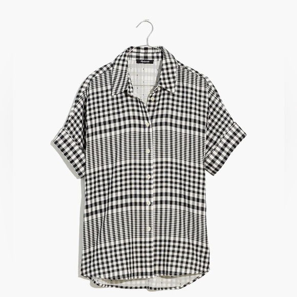 Madewell Courier Pintuck-Back Shirt in Double-Faced Plaid, small - Picture 2 of 7